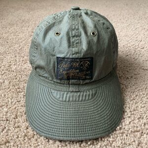 Polo Ralph Lauren Expedition Outfitters Waxed Adjustable Hat Cap Green ( READ )